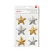 American Crafts - Deck the Halls Collection - Christmas - 3 Dimensional Stars - Silver and Gold