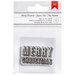 American Crafts - Deck the Halls Collection - Christmas - Clear Acrylic Stamps - Merry Christmas