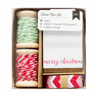 American Crafts - Twine Boxes - Red and Green