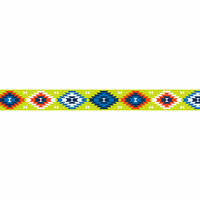 American Crafts - Grosgrain Ribbon - 0.625 Inch - Bright Aztec - 4 Yards