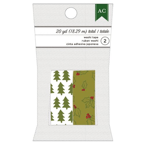 American Crafts - Christmas - Washi Tape - Trees and Holly