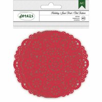 American Crafts - Christmas - Doilies - Red