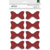 American Crafts - Christmas - Red Glitter Bows