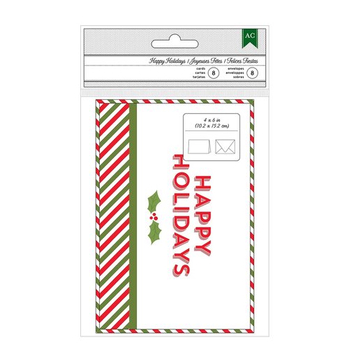 American Crafts - Christmas - Cards and Envelopes - Happy Holidays