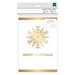 American Crafts - Christmas - Cards and Envelopes - Gold Foil - Snowflake