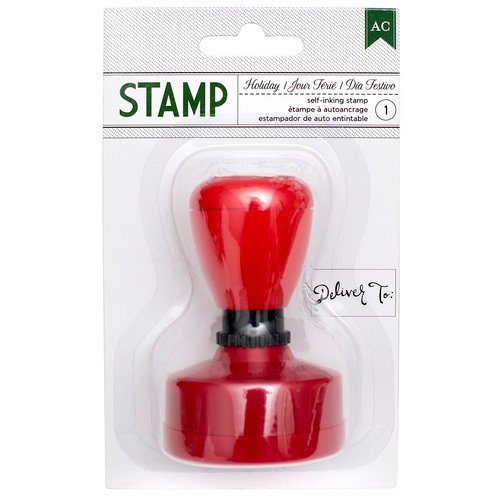 American Crafts - Christmas - Self Inking Stamp - Deliver To: