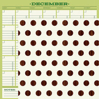 American Crafts - Christmas Magic Collection - 12 x 12 Double Sided Paper - Record