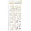 American Crafts - Christmas Magic Collection - Thickers - Foil - Starlight - Numbers - Gold