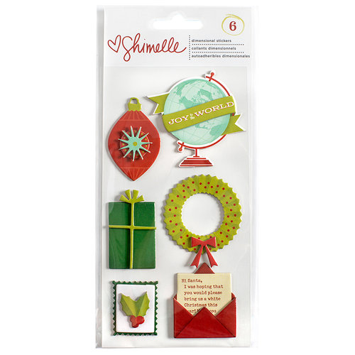 American Crafts - Christmas Magic Collection - Layered Chipboard Stickers