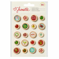 American Crafts - Christmas Magic Collection - Wood Buttons