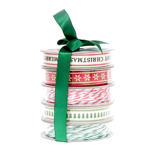American Crafts - Ribbon - Merry Christmas - 5 Spools