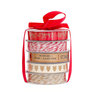 American Crafts - Christmas - Ribbon - Deck The Halls - 5 Spools
