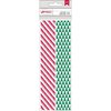 American Crafts - Christmas - Paper Straws - Trees and Candy Stripe