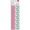 American Crafts - Christmas - Paper Straws - Mistletoe and Stripe