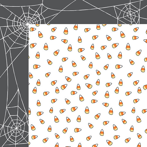 American Crafts - BOOtiful Night Collection - Halloween - 12 x 12 Double Sided Paper - Treat Yo'Self