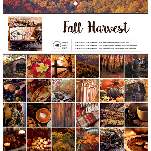 American Crafts - 12 x 12 Paper Pad - Fall Harvest