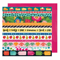 American Crafts - Hustle and Heart Collection - 12 x 12 Double Sided Paper - In A Row