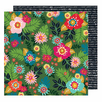 American Crafts - Hustle and Heart Collection - 12 x 12 Double Sided Paper - Floral Sensations