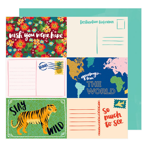 American Crafts - Hustle and Heart Collection - 12 x 12 Double Sided Paper - Stay Wild
