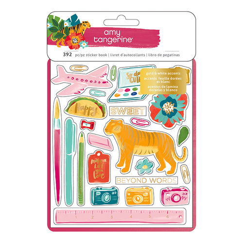 American Crafts - Hustle and Heart Collection - Sticker Book with Foil Accents