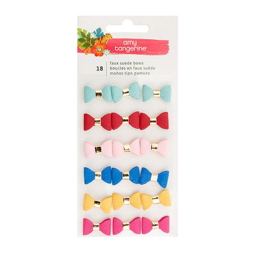 American Crafts - Hustle and Heart Collection - Mini Faux Suede Bows