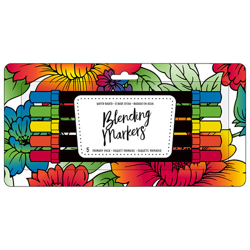 American Crafts - Blending Markers - Primary - 5 Pack