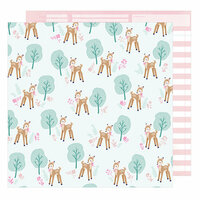 American Crafts - Star Gazer Collection - 12 x 12 Double Sided Paper - Woodland Wonder