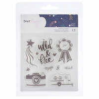 American Crafts - Star Gazer Collection - Clear Acrylic Stamps
