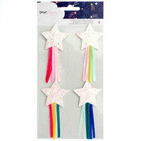 American Crafts - Star Gazer Collection - Shooting Stars with Glitter Accents