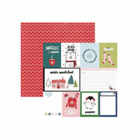 American Crafts - Sweater Weather Collection - 12 x 12 Double Sided Paper - Snuggles Cocoa