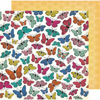 American Crafts - All The Good Things Collection - 12 x 12 Double Sided Paper - Social Butterfly