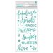 Shimelle Laine - Glitter Girl Collection - Thickers - Sparkle - Phrases - Foam - Teal Glitter
