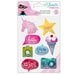 American Crafts - Glitter Girl Collection - Glitter Shaker Stickers