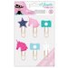 American Crafts - Glitter Girl Collection - Icon Paper Clips with Glitter Accents