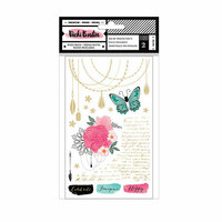 American Crafts - All The Good Things Collection - Rub Ons with Gold Foil Accents