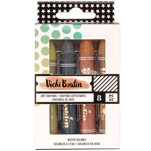 Vicki Boutin - All The Good Things Collection - Mediums - Art Crayons - Set 3 - Neutrals