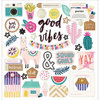Crate Paper - Good Vibes Collection - Chipboard Stickers with Foil Accents