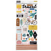 Crate Paper - Here & There Collection - Cardstock Stickers with Foil Accents