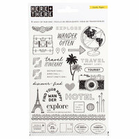 Crate Paper - Here & There Collection - Rub Ons