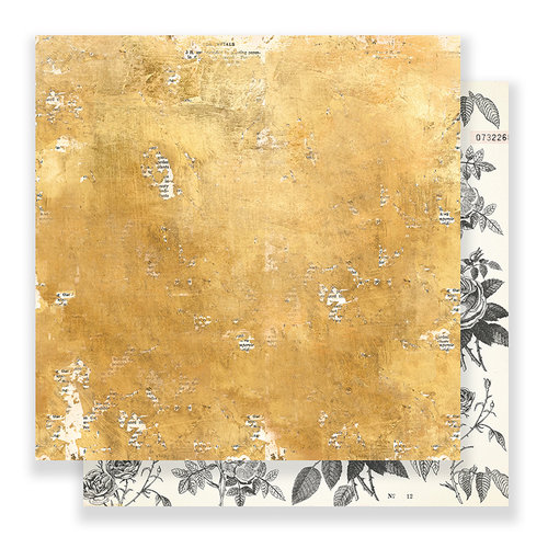 Crate Paper - Flourish Collection - 12 x 12 Double Sided Paper - Goldenrod
