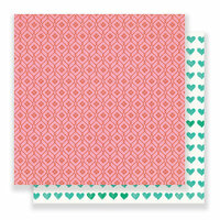Crate Paper - Flourish Collection - 12 x 12 Double Sided Paper - Poppy