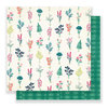 Crate Paper - Flourish Collection - 12 x 12 Double Sided Paper - Perennial