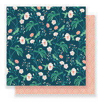 Crate Paper - Flourish Collection - 12 x 12 Double Sided Paper - Hummingbird