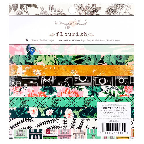 Crate Paper - Flourish Collection - 6 x 6 Paper Pad