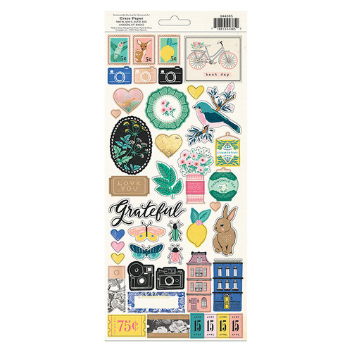 Crate Paper - Flourish Collection - Cardstock Stickers with Foil Accents