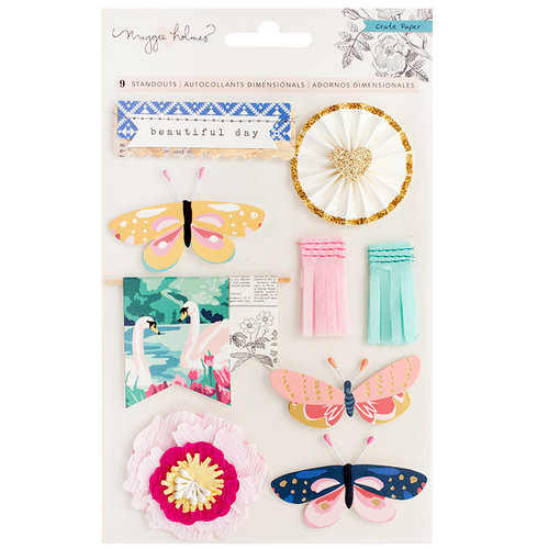 Crate Paper - Flourish Collection - Standouts with Glitter and Foil Accents