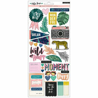 Crate Paper - Wild Heart Collection - Cardstock Stickers with Holographic Foil Accents