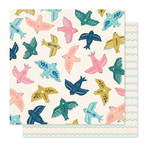 Crate Paper - Willow Lane Collection - 12 x 12 Double Sided Paper - Sparrow