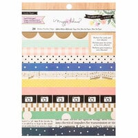 Crate Paper - Willow Lane Collection - 6 x 8 Paper Pad with Foil Accents - Basic