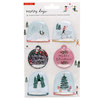 Crate Paper - Merry Days Collection - Christmas - Shaker Stickers with Glitter Accents